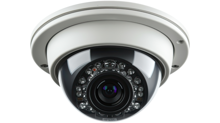 surveillance camera on a transparent background