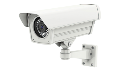 surveillance camera on a transparent background