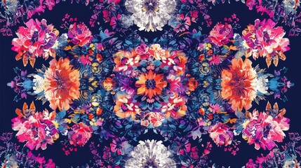 Digital floral textile design