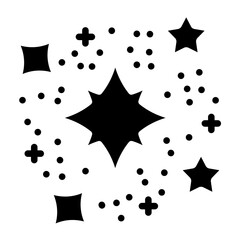 Vector Design Glittery Icon Style
