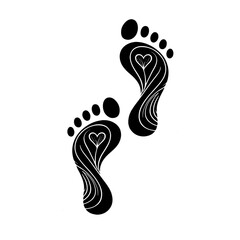 foot prints vector