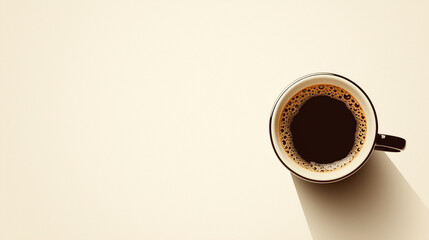 Black coffee in a white mug