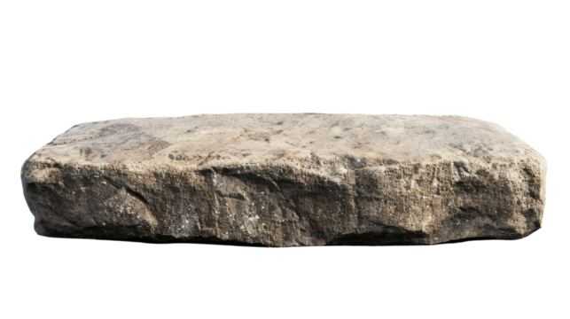 Stone slab on a transparent background