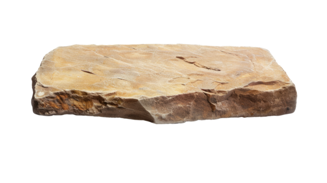 Stone slab on a transparent background