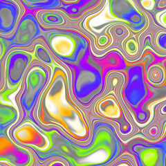 Abstract colorful wavy groovy psychedelic background. Abstract marbleized effect background.