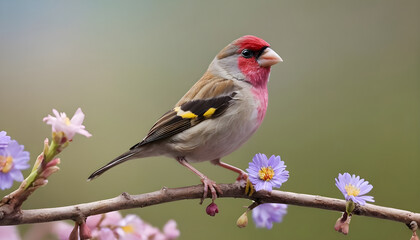 colourful tiny finch stands on a branch | Bird Photography