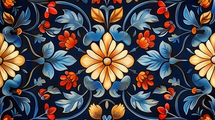 Floral tile pattern design