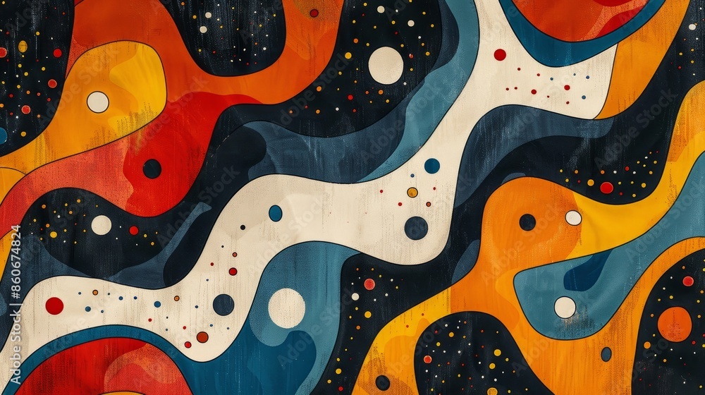 Poster abstract pattern design for textiles
