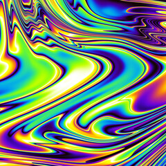 Abstract colorful wavy groovy psychedelic background