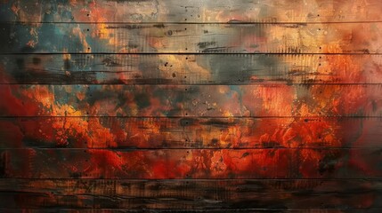 Obraz premium Abstract art on a wooden panel