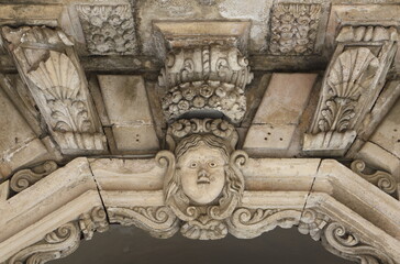 Baroque decorations in Trapani, Italy