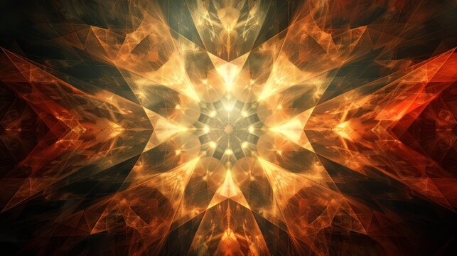 Mathematically generated tetragonal star pattern