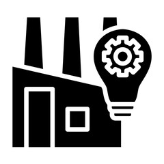 Vector Design Innovation Factory Icon Style