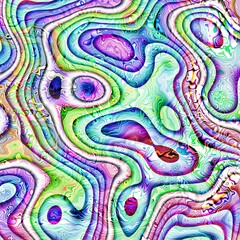 Abstract colorful wavy groovy psychedelic background