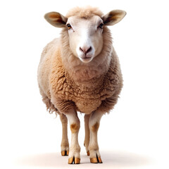 Fototapeta premium Sheep on a white background. 