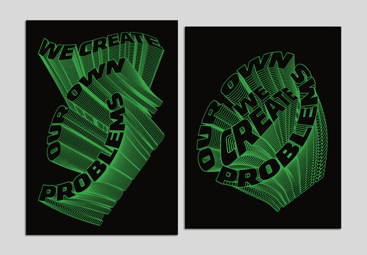 Minimal Typography Poster Layout with Stacked Text Design