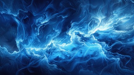 Obraz premium Abstract blue swirls