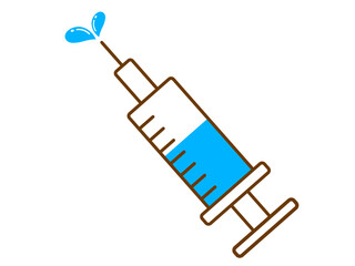簡単でシンプルな注射器のベクターイラスト素材2