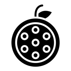 Vector Design Passion Fruit Icon Style