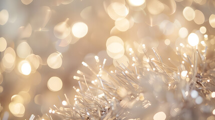 Beige ivory background with soft glowing lights and beautiful bokeh with shine lights Backdrop for wedding cards : Generative AI