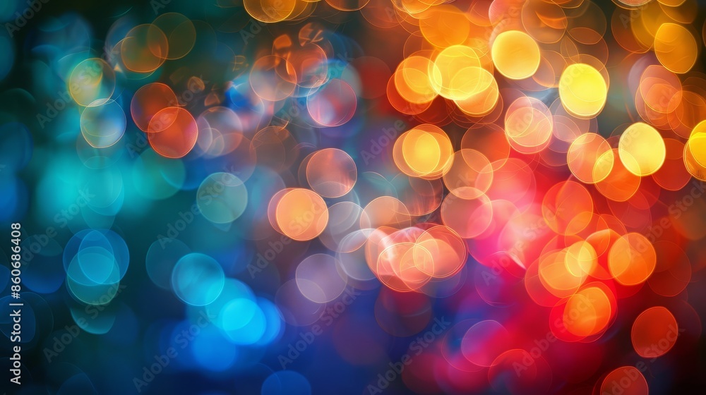 Poster abstract colorful bokeh background