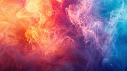 Colorful smoke incense abstract background