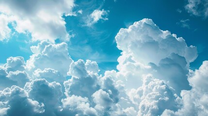 Naklejka premium White clouds against blue sky