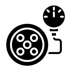 Vector Design Tire Inflator Icon Style
