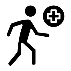 Vector Design Cancer Walk Icon Style