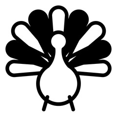 Fototapeta premium chicken glyph icon vector illustration isolated on white background