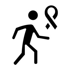 Vector Design Cancer Memorial Walk Icon Style