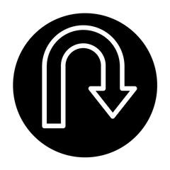 Vector Design U-Turn Icon Style