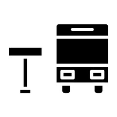 Vector Design Bus Stop Icon Style