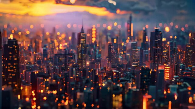A cityscape filled with bright lights and towering buildings, creating a futuristic and dystopian atmosphere, Craft a dystopian cityscape where binary algorithms reign supreme