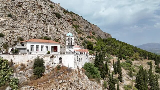 Panagia-Katakekrymeni-Portokalousa Argous is a former monastery and church in Argos on the slopes of Mount Larissa, roughly translating to "Our Hidden Lady the Orange-Bearer of Argos."