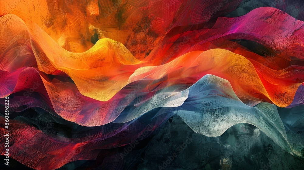 Poster abstract background with vibrant patterned texture
