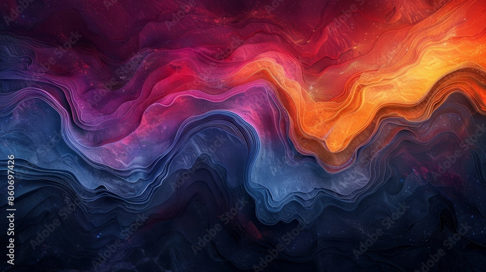 Wall mural Abstract background with textured lines and colorful hues