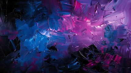 Fototapeta premium Abstract painting in blue, purple, and pink