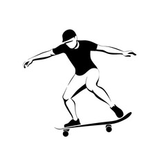 Obraz premium Olympic Skateboarder Performing a Trick