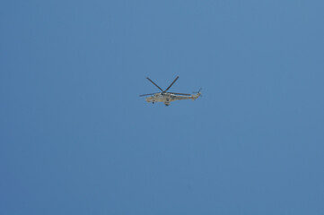 The Military Helicopter aircraft in the flights