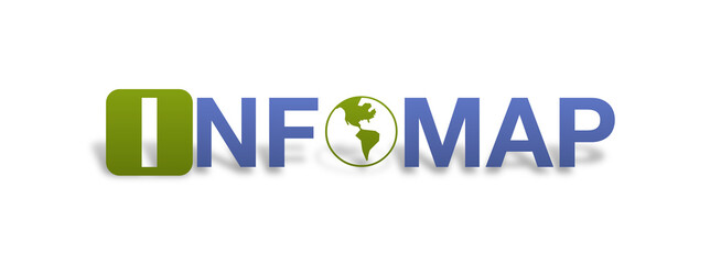 Parola INFOMAP  con sfondo colorato gradiente