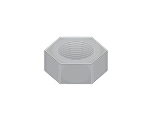 Fototapeta premium 3d vector design of a retainer or fastener for a nut or bolt made of iron and attached to a tool or machine