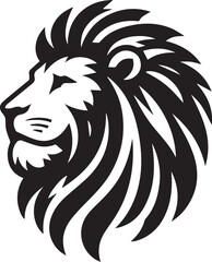 lion head silhouette vector art design