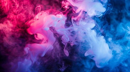 Obraz premium Abstract Pink and Blue Smoke Swirls