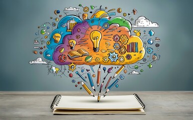 Brain storming idea on paper