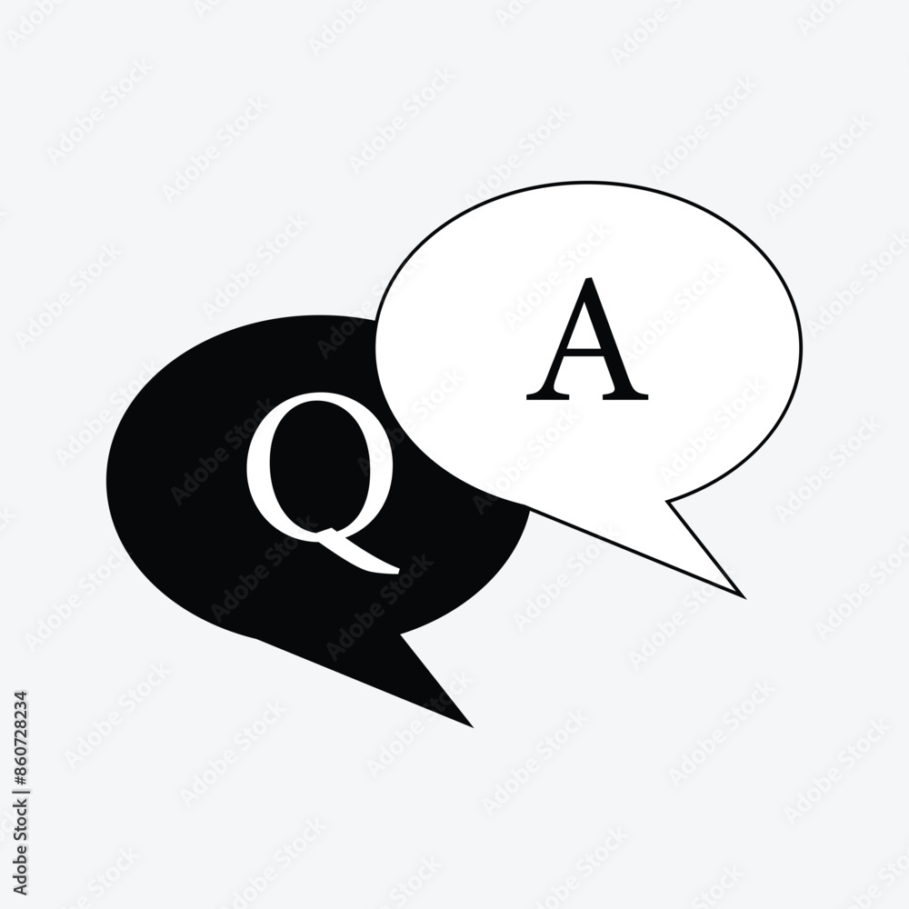 Poster Comment question line icon set. FAQ line icon. question and answer pictogram. inquire bubble. ask or request sign. frequently asked questions icon for Ui designs.