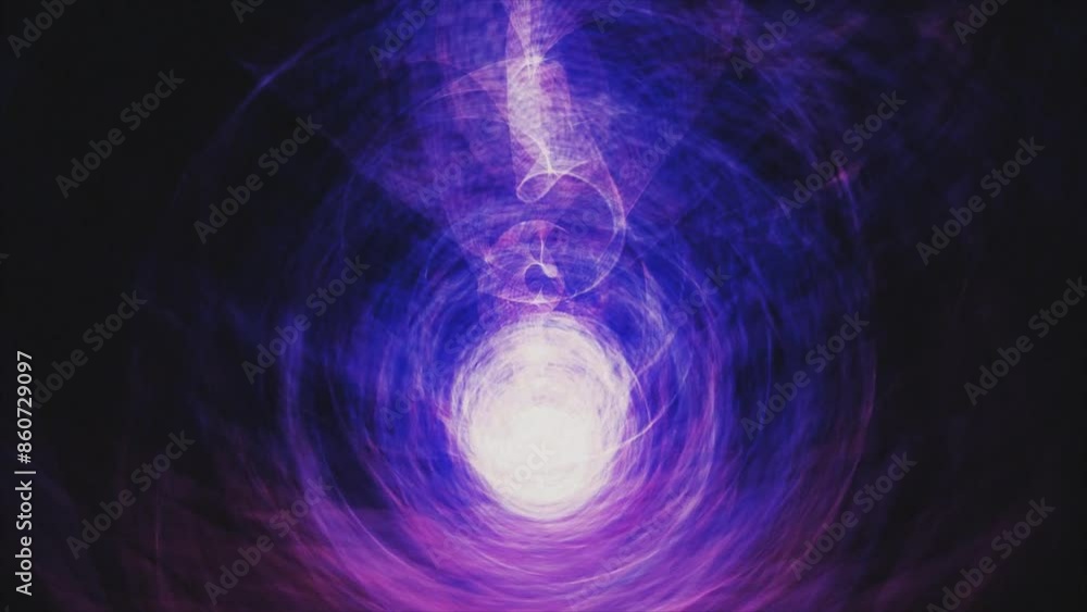 Poster abstract hypnotic dark purple color vortex waves. abstract motion graphic swirl neon lights aura and