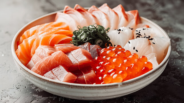 Plat de shashimi, plat japonais de poissons crus
