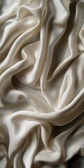 Obraz premium Elegant Ivory Silk Fabric with Gentle Folds. AI generated