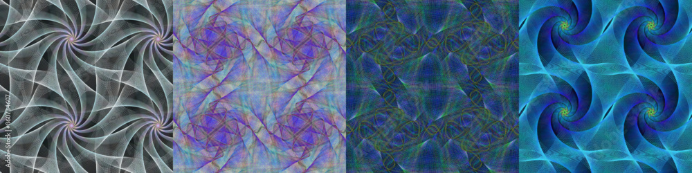 Poster seamless fractal pattern background collection
